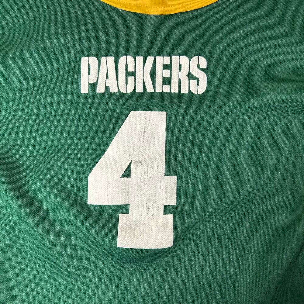 Green Bay Packers Jersey Kids M Green #Brett Favre Hutch Made in USA Jersey - Picture 5 of 10